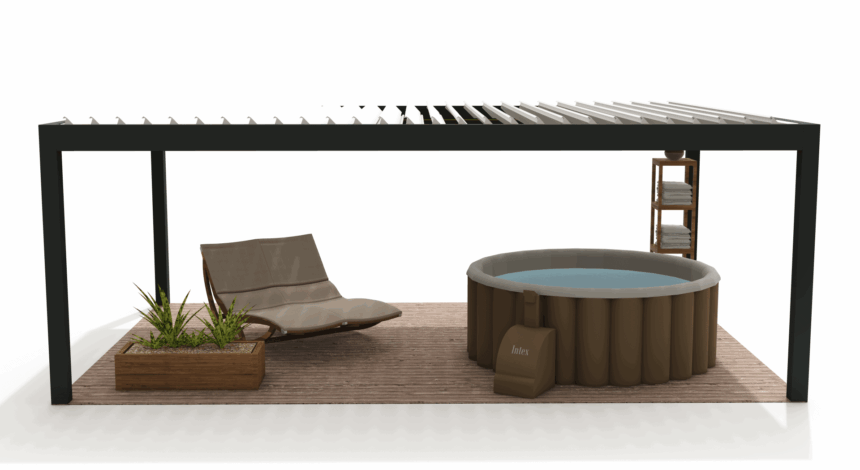 Bioklimatická hliníková pergola Barcelona S5004 - Photo-min